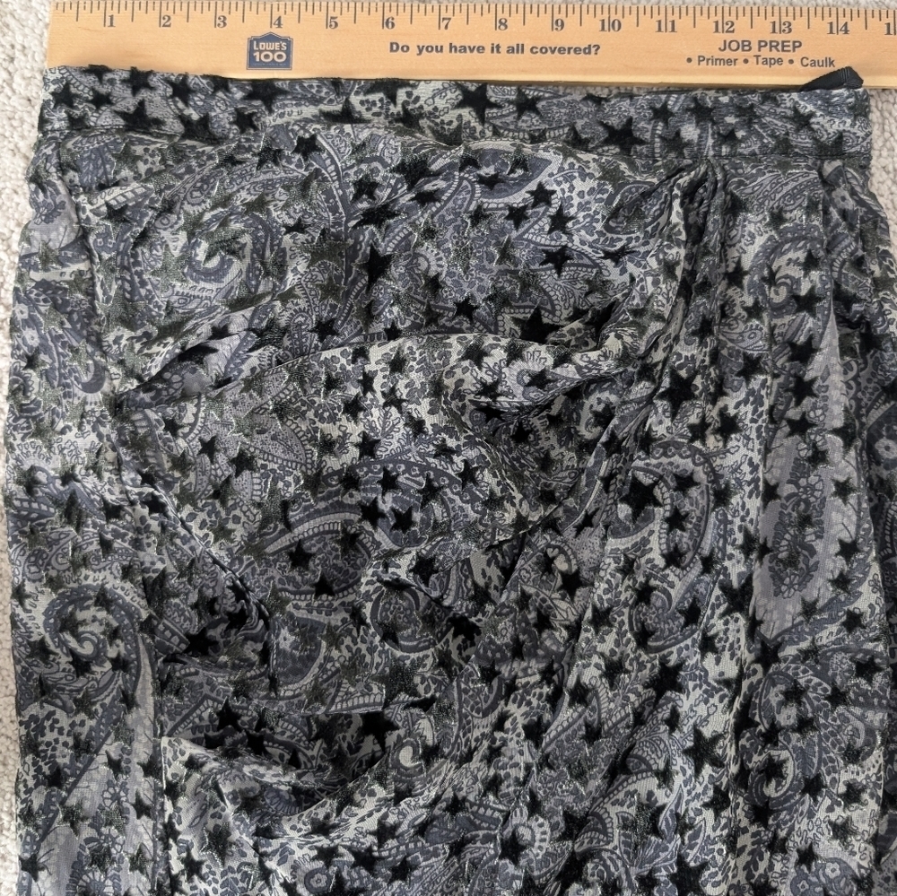 Zadig & Voltaire Jamelia Burnout Stars Skirt Fairy Designer Whimsigoth Size 38 - Picture 11 of 13